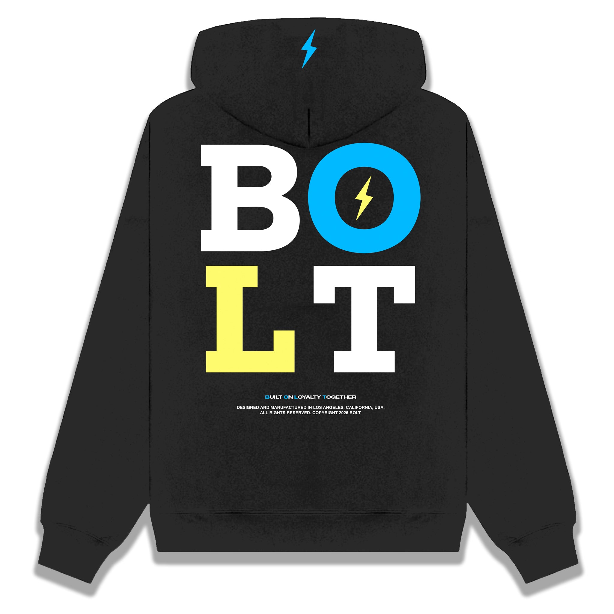 ADULT BOLT STACKED PREMIUM HOODIE